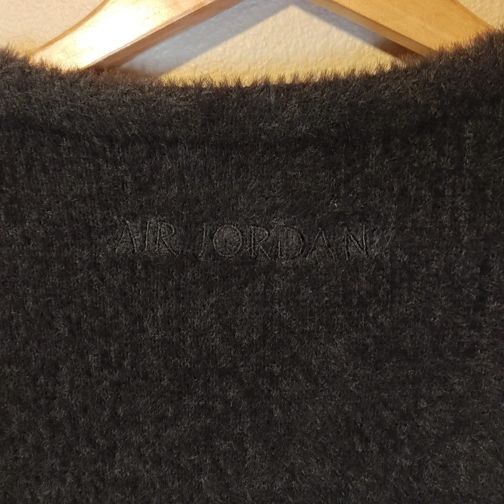 Jordan‎ Cardigan Men SM Gray Black Ombre Fuzzy Knit Button Front V-Neck Sweater